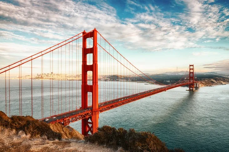 9-Golden-Gate-April best places to visit in April in the us